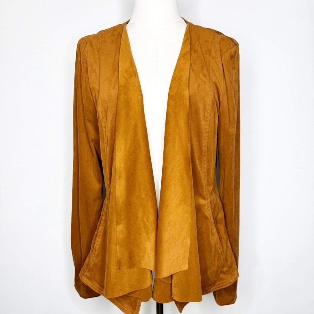 Hutch Anthropologie Open Front Faux Suede Jacket Size Large - Picture 8 of 8